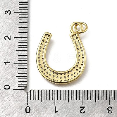 Brass Micro Pave Cubic Zirconia Pendants KK-C090-08C-G-1