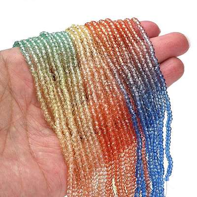 Transparent Painted Glass Beads Strands LS-DGLA-A034-T2mm-A02-1