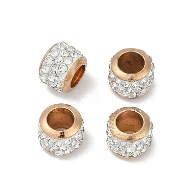 Alloy Rhinestone Clay Pave Beads ALRI-D300-01G-01-1