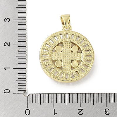 Rack Plating Brass Micro Pave Clear Cubic Zirconia Enamel Pearl
Pendants KK-R163-01A-G-1
