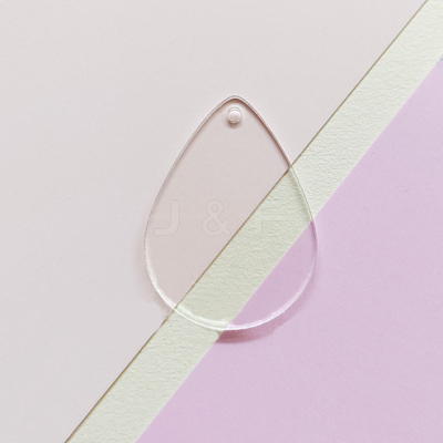 Transparent Acrylic Disc Big Pendants ZXFQ-PW0001-039H-1