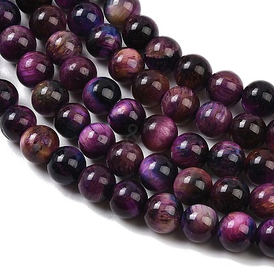 Natural Tiger Eye Beads Strands G-F561-6mm-B07-1
