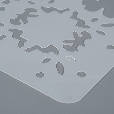 Plastic Reusable Drawing Painting Stencils Templates DIY-F018-B19-1