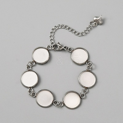 304 Stainless Steel Link Bracelet Making LS-FIND-WH0117-25P-1