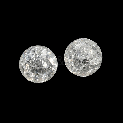 Transparent Spray Painting Crackle Glass Beads GLAA-L046-01B-22-1