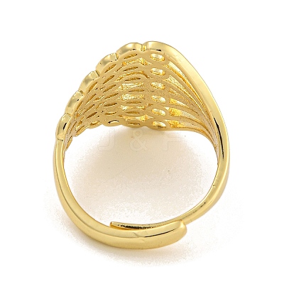 Hollow Brass Adjustable Rings RJEW-P127-06G-1