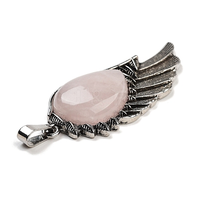 Natural Rose Quartz Big Pendants G-G112-02AS-13-1