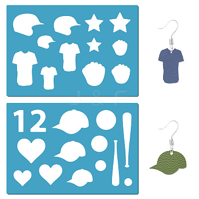 Acrylic Earring Handwork Template DIY-WH0359-069-1