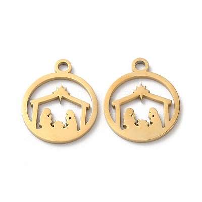 Ion Plating(IP) 304 Stainless Steel Charms STAS-Q303-08G-1