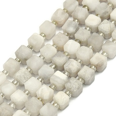 Natural Whtie Crazy Agate Beads Strands G-I376-D88-01-1