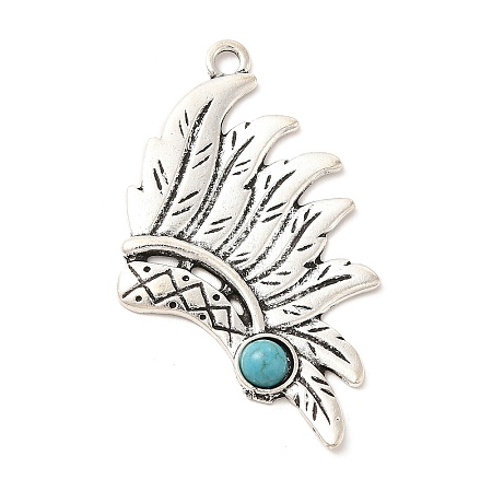 Retro Alloy Big Pendants TIBEP-L020-02AS-1