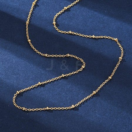 Long-Lasting Plated Brass Cable Chain Necklaces X-NJEW-K112-09G-NF-1