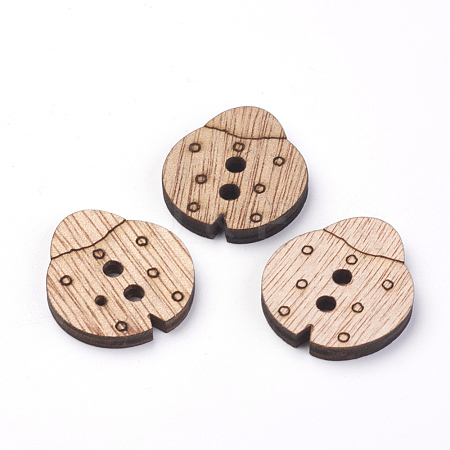 2-Hole Wooden Sewing Buttons WOOD-S037-061-1