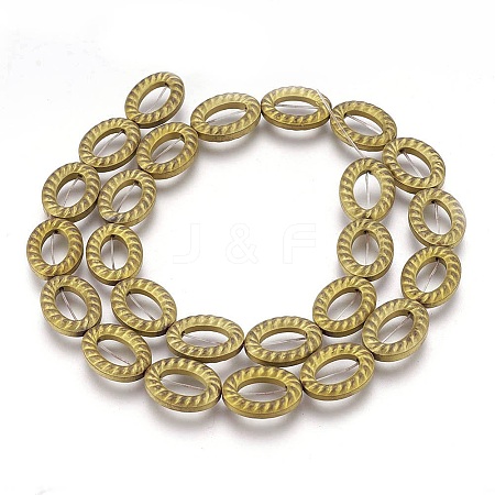 Electroplated Non-magnetic Synthetic Hematite Beads Strands G-P392-P02-1