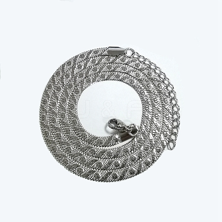 304 Stainless Steel Herringbone Chain Necklaces NJEW-P282-04P-1