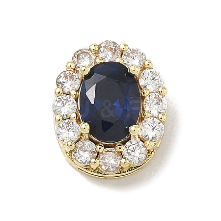 Brass Micro Pave Cubic Zirconia Pendants KK-A300-07G-02-1