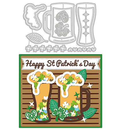 Saint Patrick's Day Carbon Steel Cutting Dies Stencils DIY-WH0309-721-1