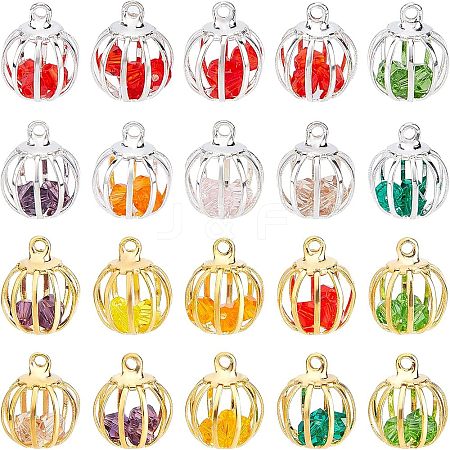 20Pcs 2 Style Iron Lantern Charms IFIN-AR0001-19-1