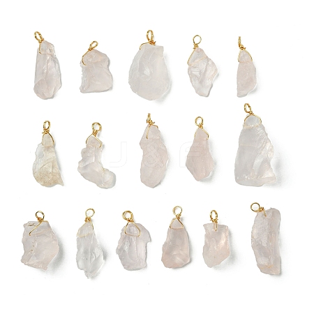 Natural Rose Quartz Pendants G-FG0001-13-1