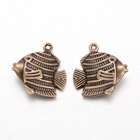 Fish Brass Pendants X-KK-L134-24AB-1