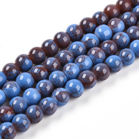 Baking Paint Glass Beads Strands DGLA-N003-4mm-C10-1