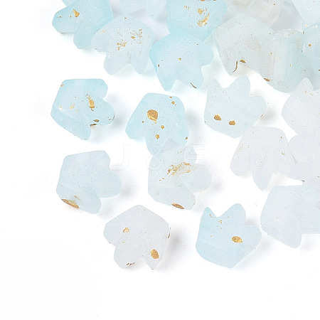 Frosted Transparent Acrylic Beads FACR-T009-01C-1