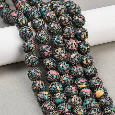 Natural Agate Beads Strands G-U030-C01-14mm-1