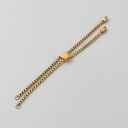 Stainless Steel Box Chain Slider Bracelet Makings BJEW-WH0012-86G-1