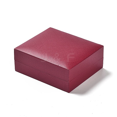 Wood Cover with PU Leather Jewelry Packaging Boxes CON-M009-03-1
