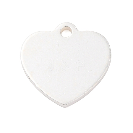 925 Sterling Silver Blank Heart Charms STER-F057-03S-03-1