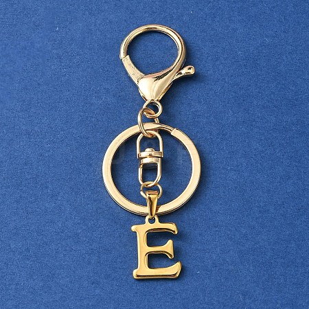 304 Stainless Steel Initial Letter Charm Keychains KEYC-YW00005-05-1