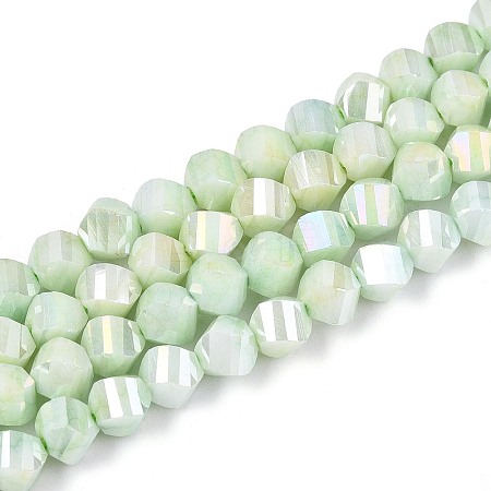 Anti-Tarnish Electroplate Glass Beads Strands GLAA-T025-6mm-14D-1