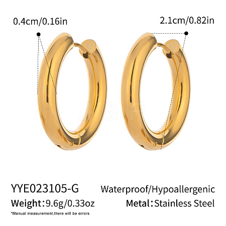 304 Stainless Steel Hoop Earrings LD4380-5-1