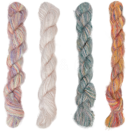 4 Rolls 4 Colors Gradient Mohair Yarn OCOR-CY0004-09B-1