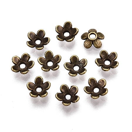 Tibetan Style Alloy Bead Caps MLF1225Y-NF-1