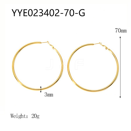 Stylish Stainless Steel Big Hoop Earrings NA7733-5-1