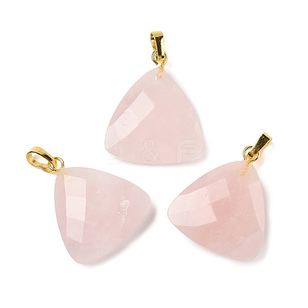 Natural Rose Quartz Pendants G-L614-D04-G04-1