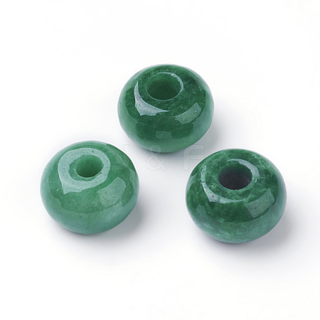 Natural Myanmar Jade/Burmese Jade European Beads G-E418-21-1