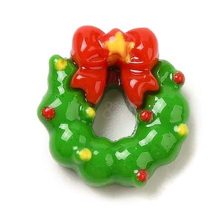 Christmas Theme Opaque Resin Cabochons RESI-R453-01G-1