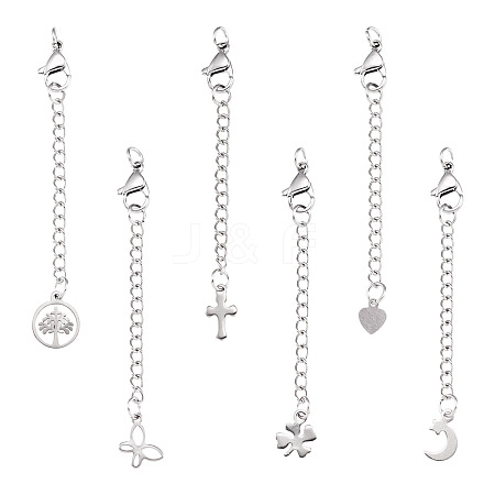 6Pcs 304 Stainless Steel Ends Chains FIND-TA0010-79-1