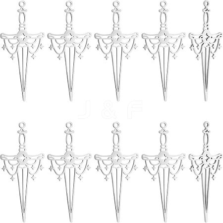 Unicraftale 10Pcs 201 Stainless Steel Pendants STAS-UN0035-72-1