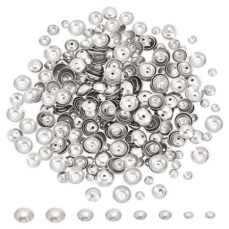 304 Stainless Steel Bead Caps STAS-UN0011-49P-1