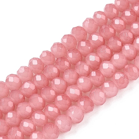 Baking Painted Imitation Jade Glass Bead Strands DGLA-A034-J4MM-A31-1