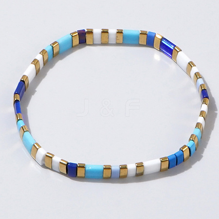 Bohemian Style Glass Seed Beaded Stretch Bracelets for Women Men ZJ1483-4-1