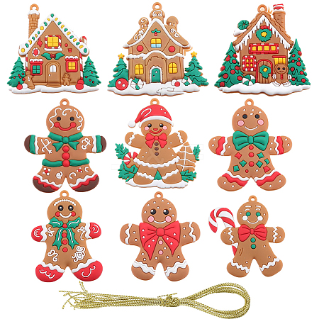 1Set Christmas Plastic Pendants DIY-SC0026-46C-1