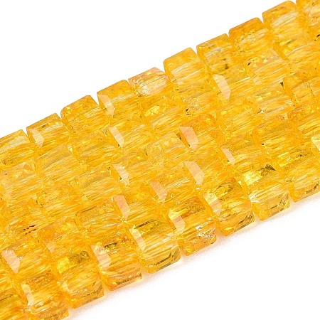 Crackle Transparent Glass Beads Strands GLAA-N062-4mm-07-1