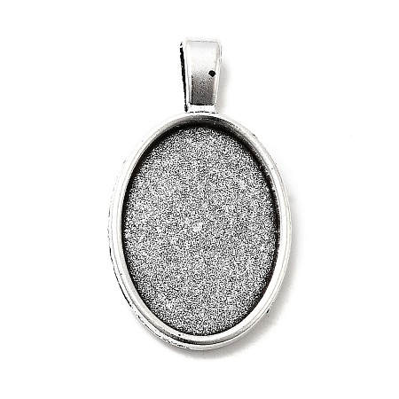 Vintage Tibetan Style Alloy Pendant Cabochon Settings X-TIBEP-O006-04AS-1