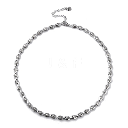 Non-Tarnish 304 Stainless Steel Link Chain Necklaces NJEW-Q340-06P-1