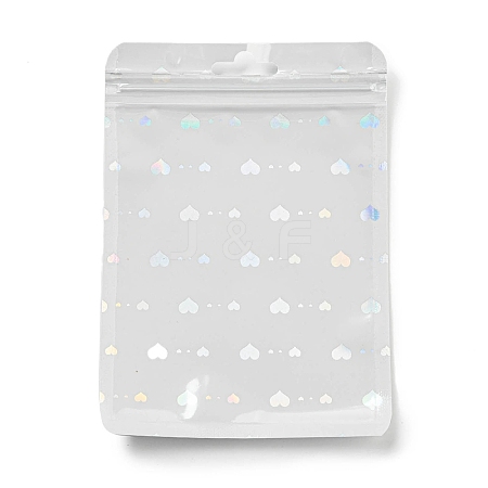 Rectangle Glitter Holographic Plastic Yin-yang Zip Lock Gift Bags OPP-E004-01B-C02-1