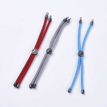 Nylon Twisted Cord Bracelet Making MAK-F018-B-RS-1